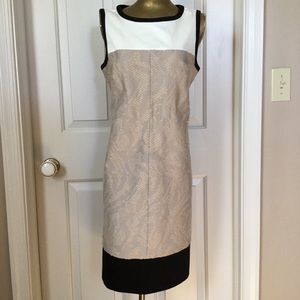 Tahari Dress Beige/Cream Size 6
